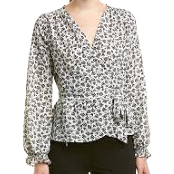 Max Studio Tops - Max studio floral wrap blouse